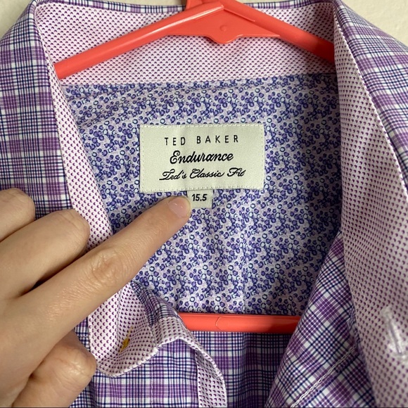 NO OFFERS TED BAKER Endurane microcheck button up shirt - Picture 5 of 11